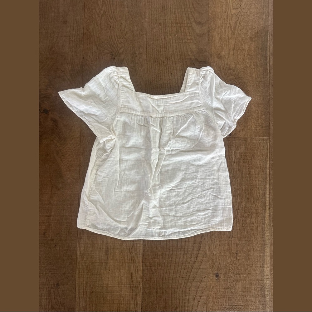 Madewell Patchwork Square Neck Top Blouse - image 3